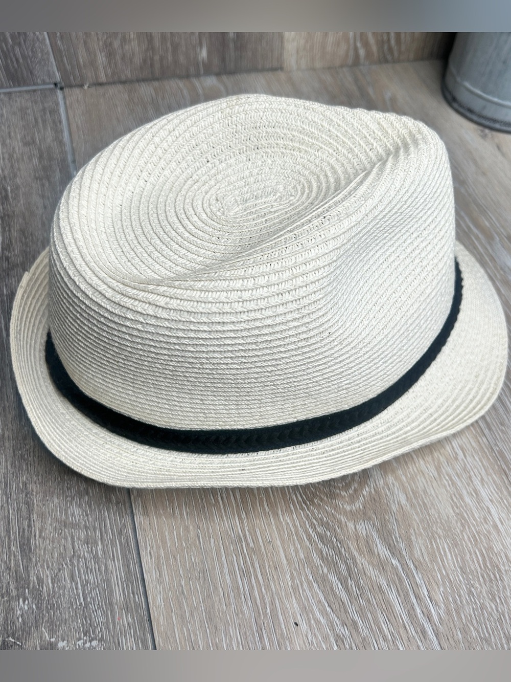SONOMA Goods for Life Woven Straw Fedora Hat • Neutral Summer Beach Travel Style - Picture 3 of 7
